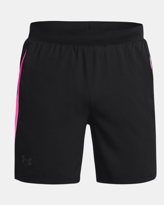 Men's UA Launch 7'' Graphic Shorts in Black image number 6
